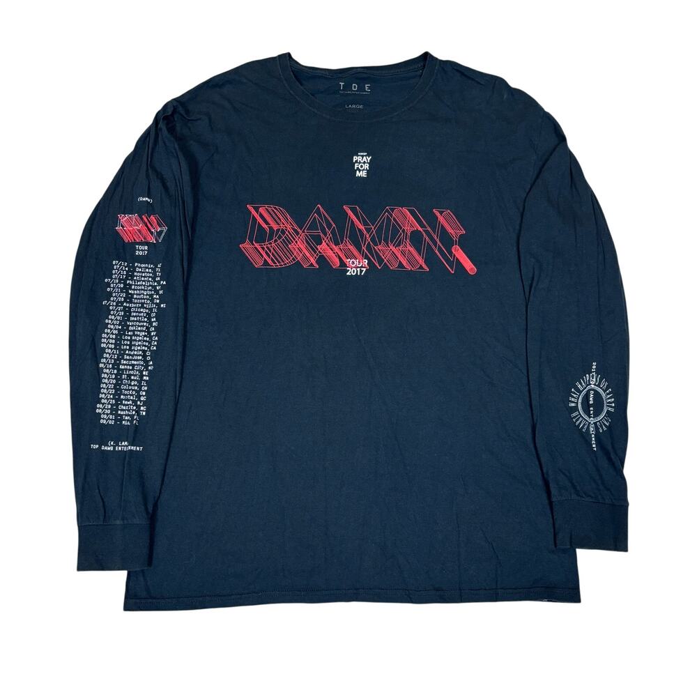 Kendrick Lamar Damn Pray For Me Tour Long Sleeve Shirt Men's Large